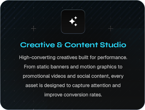 Creative & Content Studio — High-converting creatives built for performance.